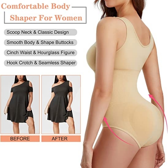 Body Shaper Seamless Bodysuit Tummy Control Fajas Colombianas Waist - Picture 3 of 5
